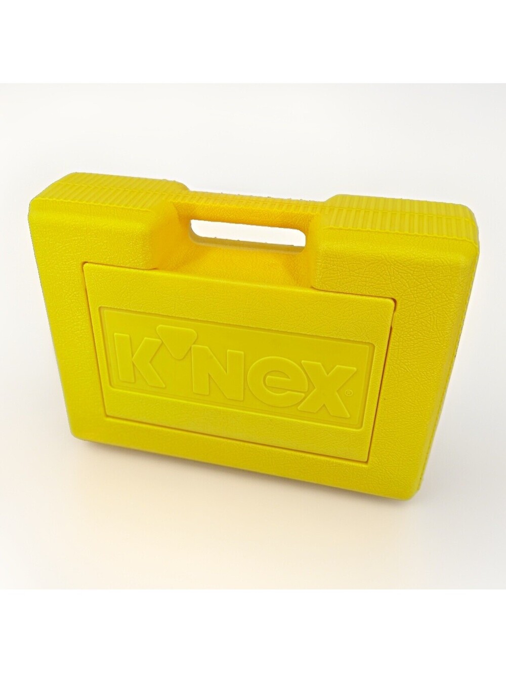 Vintage 1997 K’NEX Yellow Hard Carrying Case Building Parts Lot Wheels Gears